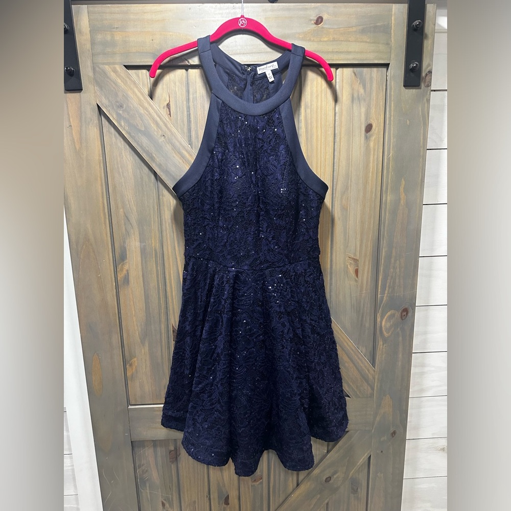 Xtraordinary blue special occasion sequin dress size 17